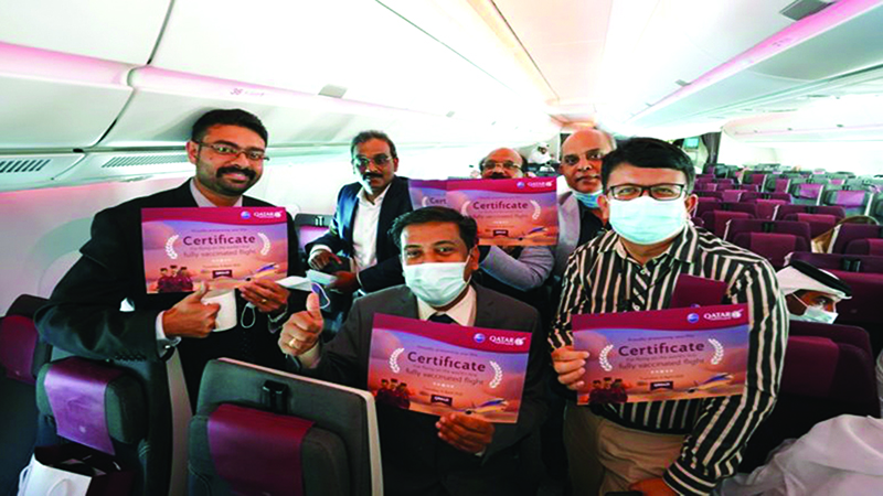 Qatar Airways world’s first to operate fully Covid-19 vaccinated flight